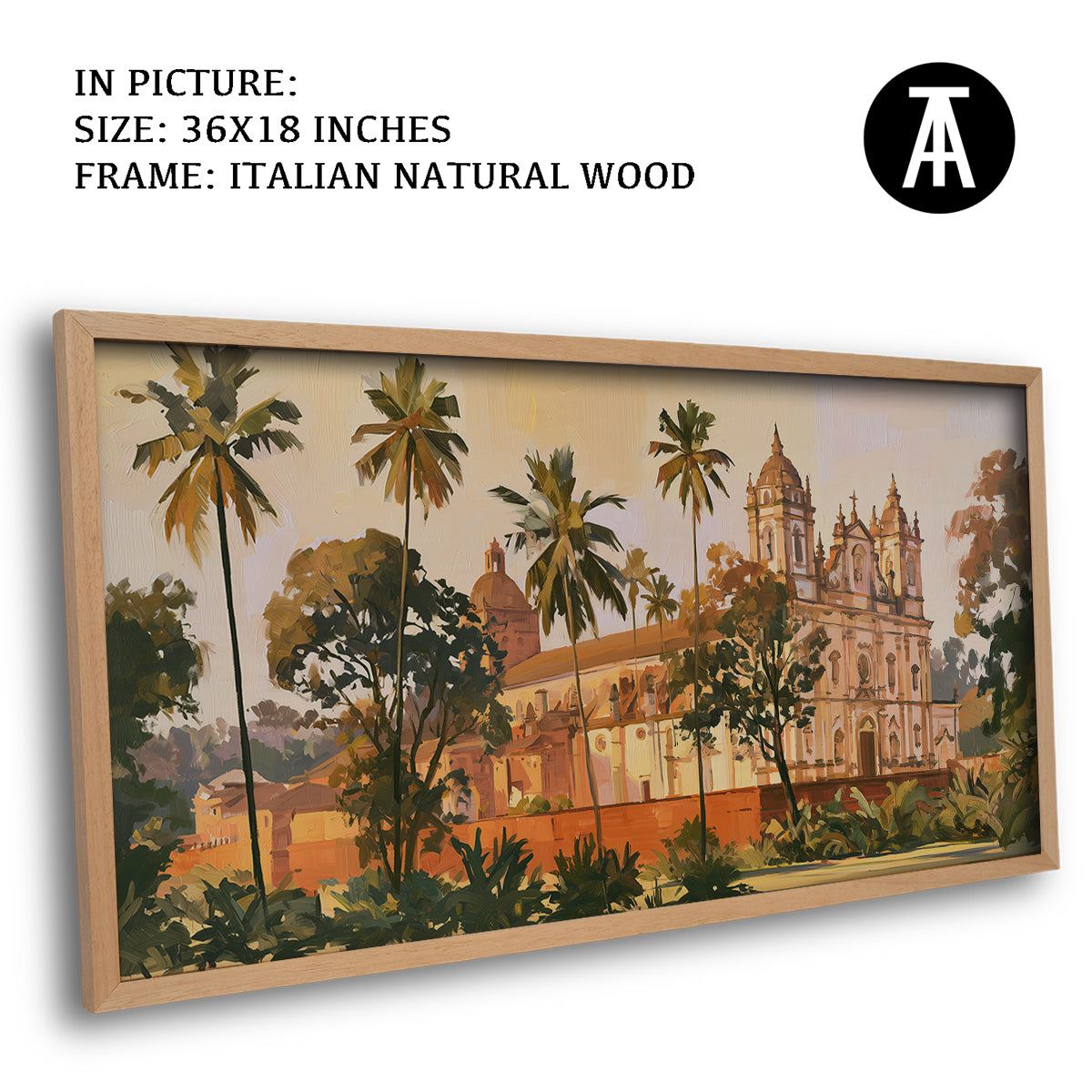 Artwork in Natural Wood Frame