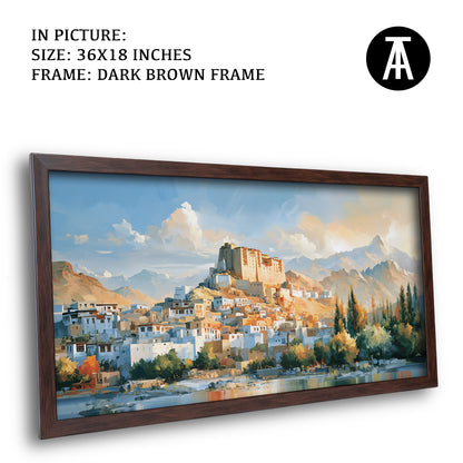 Artwork in Dark Brown Frame
