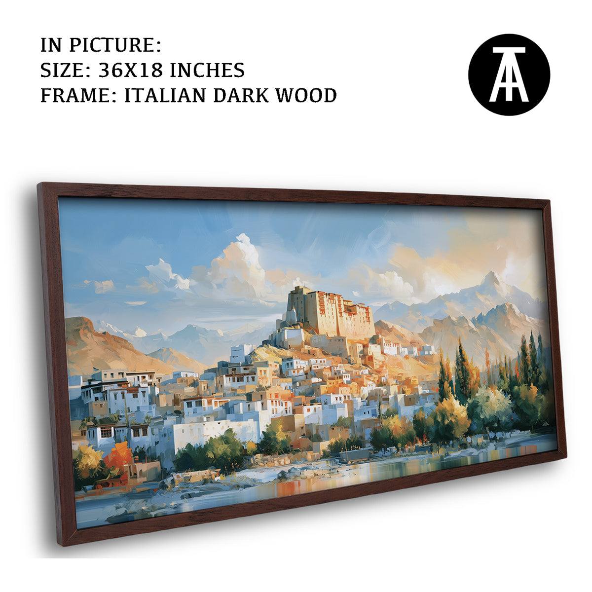 Artwork in Dark Wood Frame