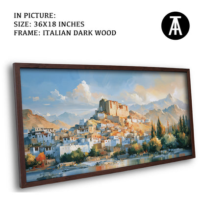Artwork in Dark Wood Frame