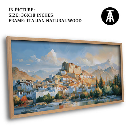 Artwork in Natural Wood Frame