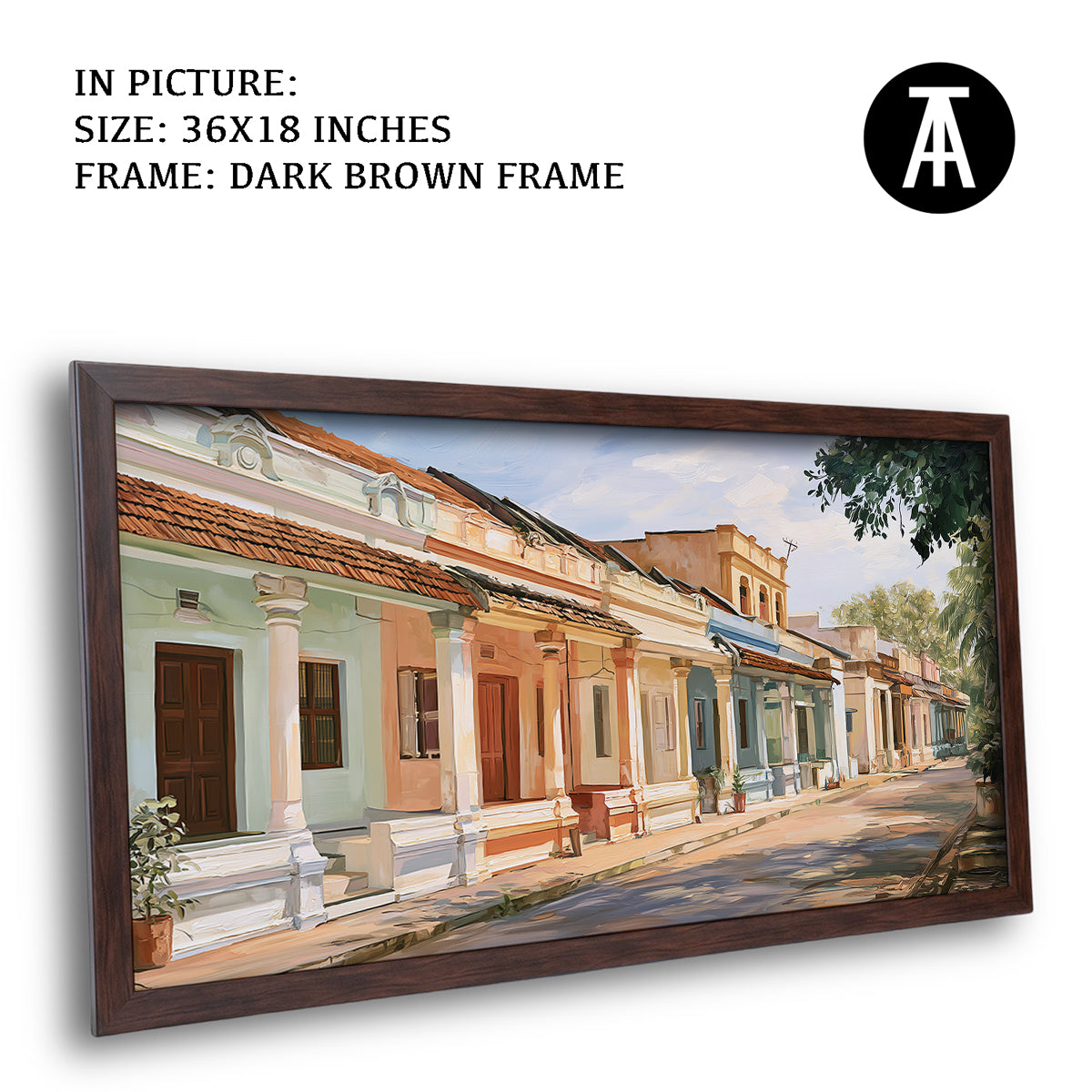 Artwork in Dark Brown Frame
