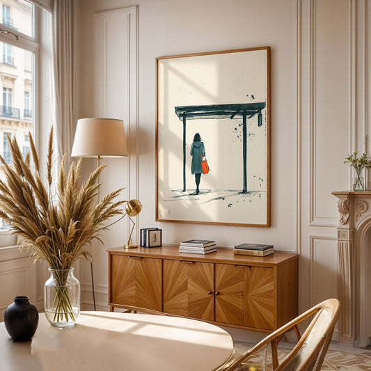 Minimalist Painting in a Lifestyle Setting