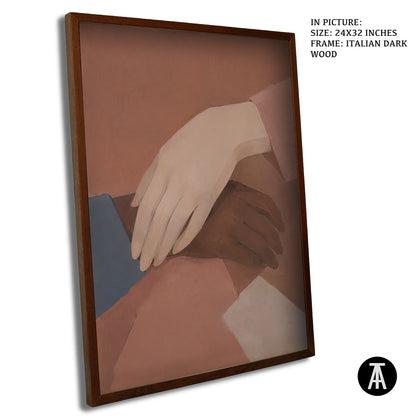Artwork in Dark Wood Frame