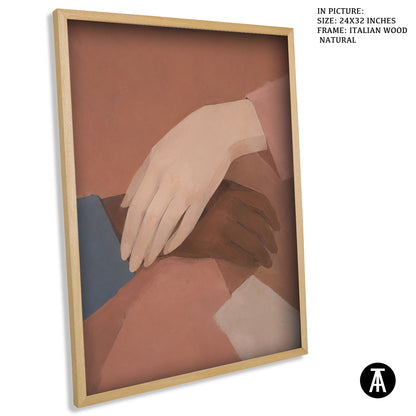 Artwork in Natural Wood Frame