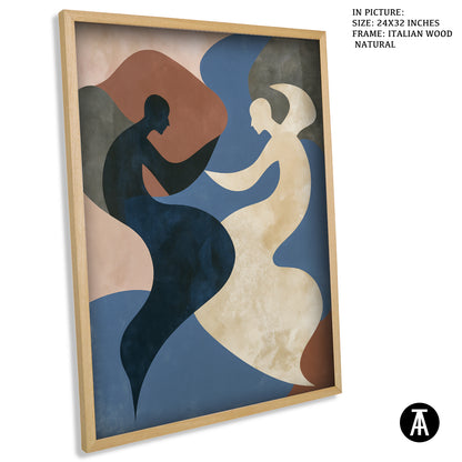 Artwork in Natural Wood Frame