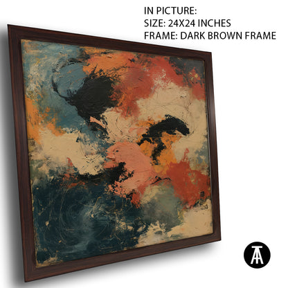 Artwork in Dark Brown Frame