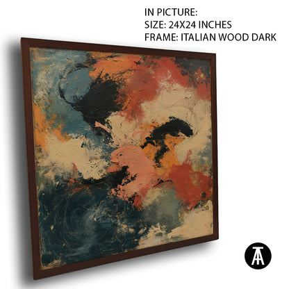 Artwork in Dark Wood Frame