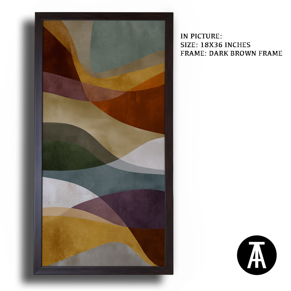 Artwork in Dark Brown Frame