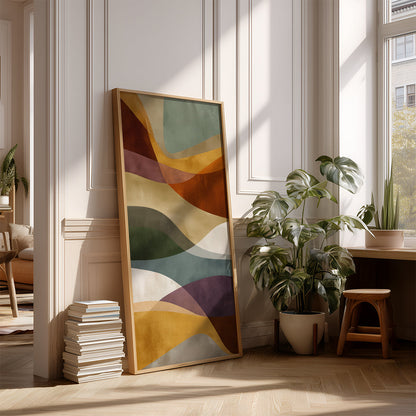 Panoramic Indian Painting in a Lifestyle Setting