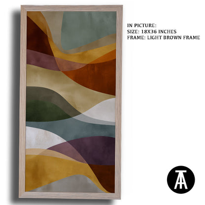 Artwork in Light Brown Frame