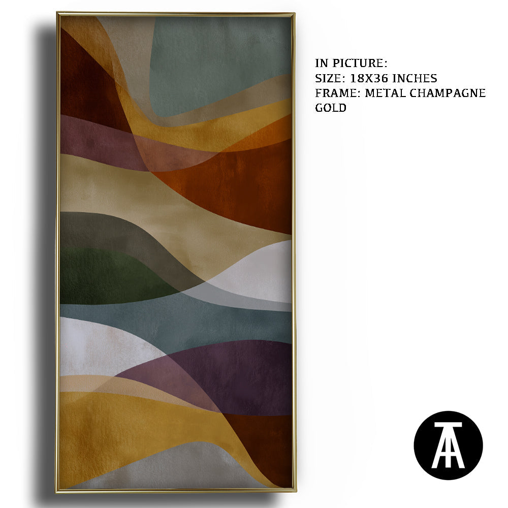 Artwork in Metal Champagne Gold Frame