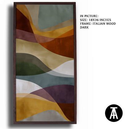 Artwork in Dark Wood Frame