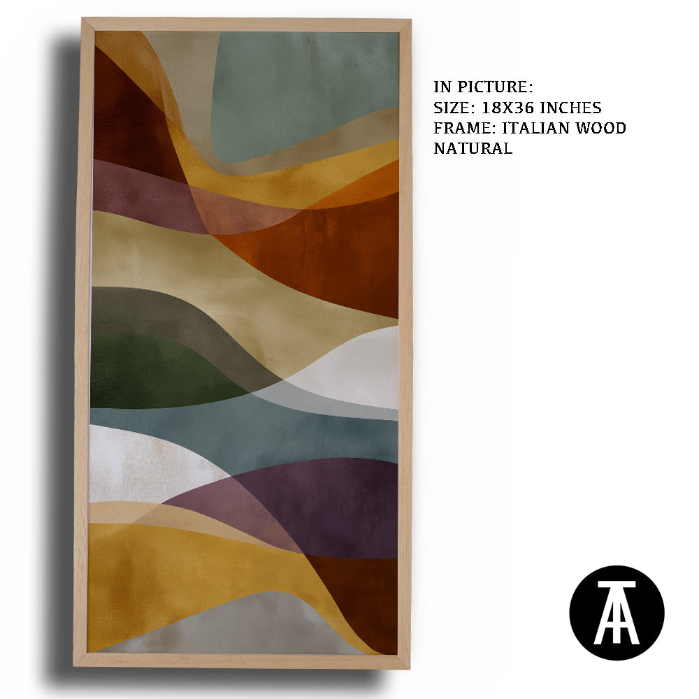 Artwork in Natural Wood Frame