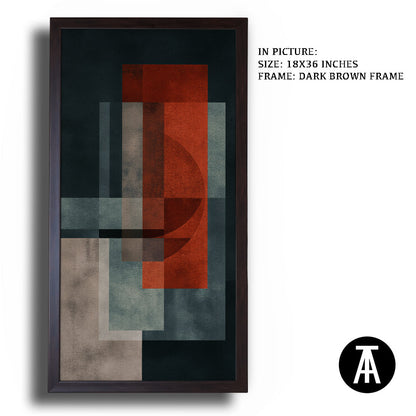 Artwork in Dark Brown Frame