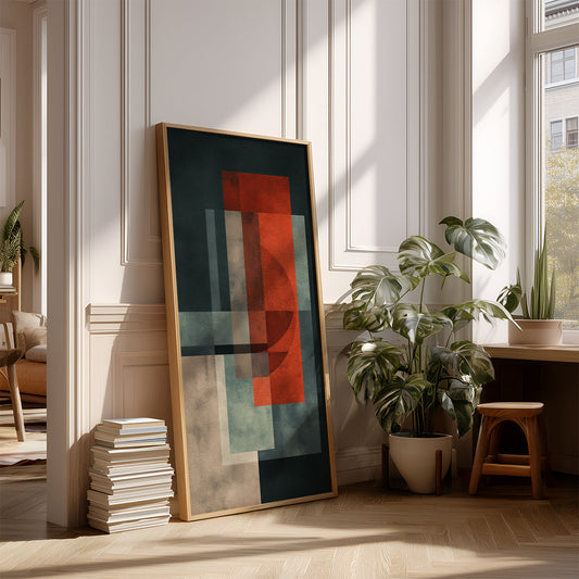 Panoramic Indian Painting in a Lifestyle Setting