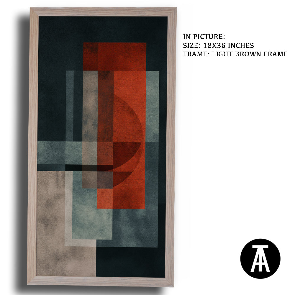 Artwork in Light Brown Frame