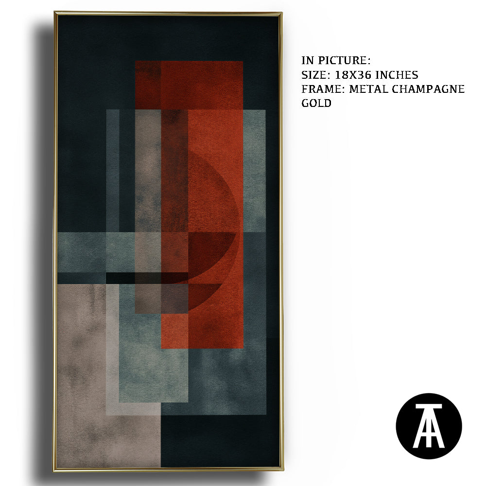 Artwork in Metal Champagne Gold Frame