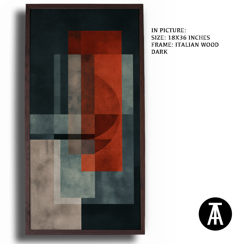 Artwork in Dark Wood Frame