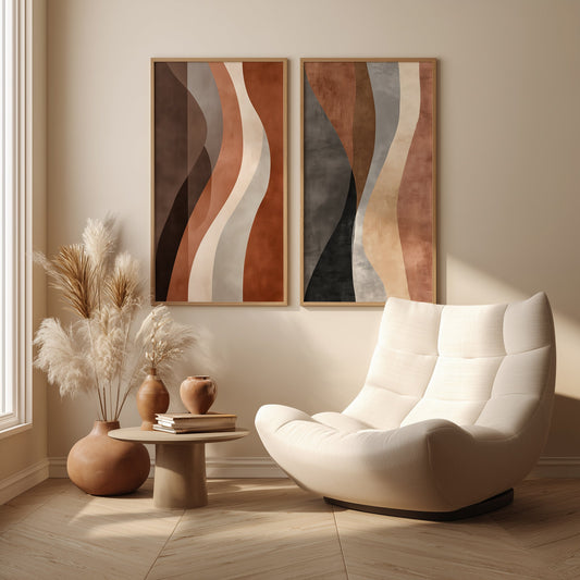 Bauhaus Abstract Painting in a Lifestyle Setting