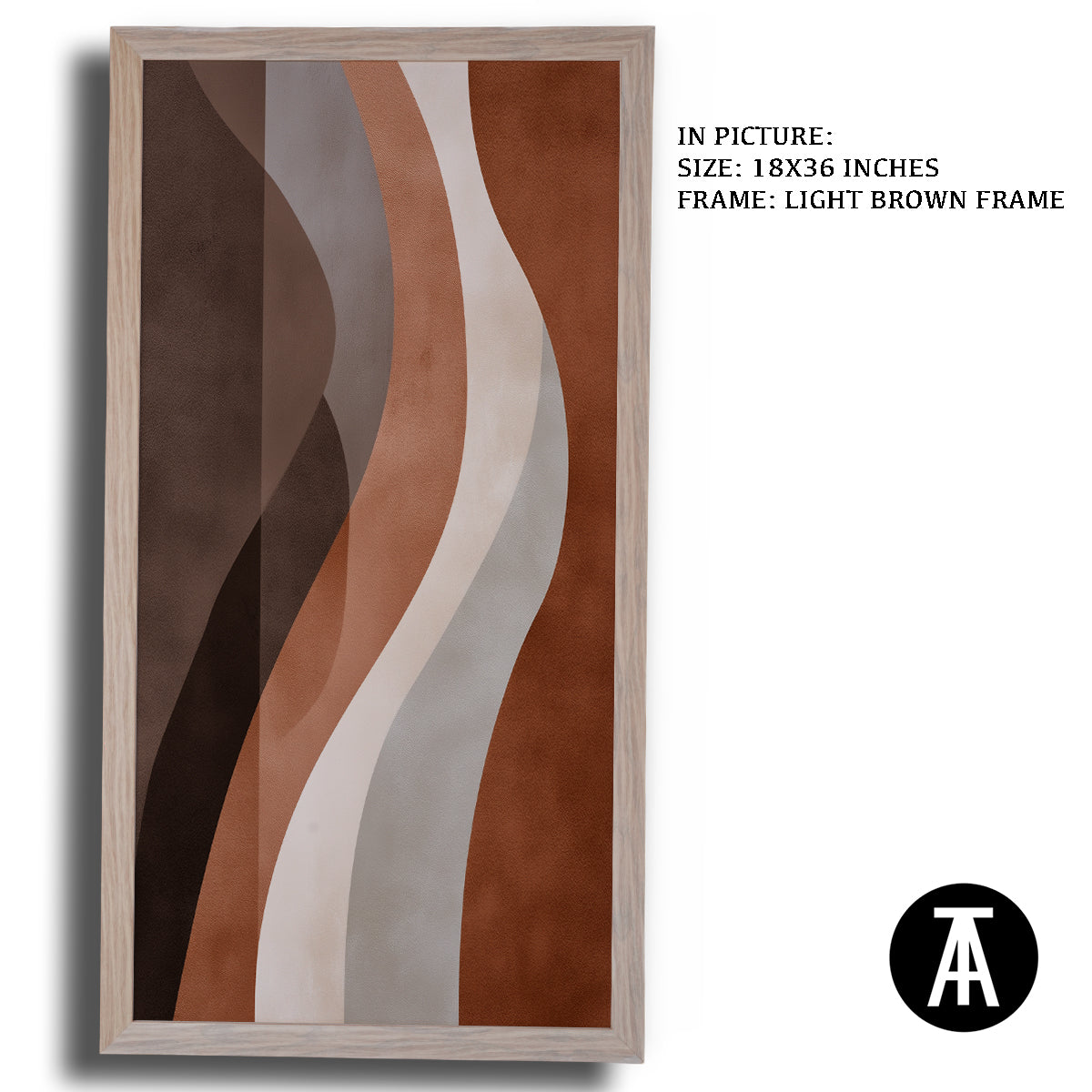 Artwork in Dark Brown Frame