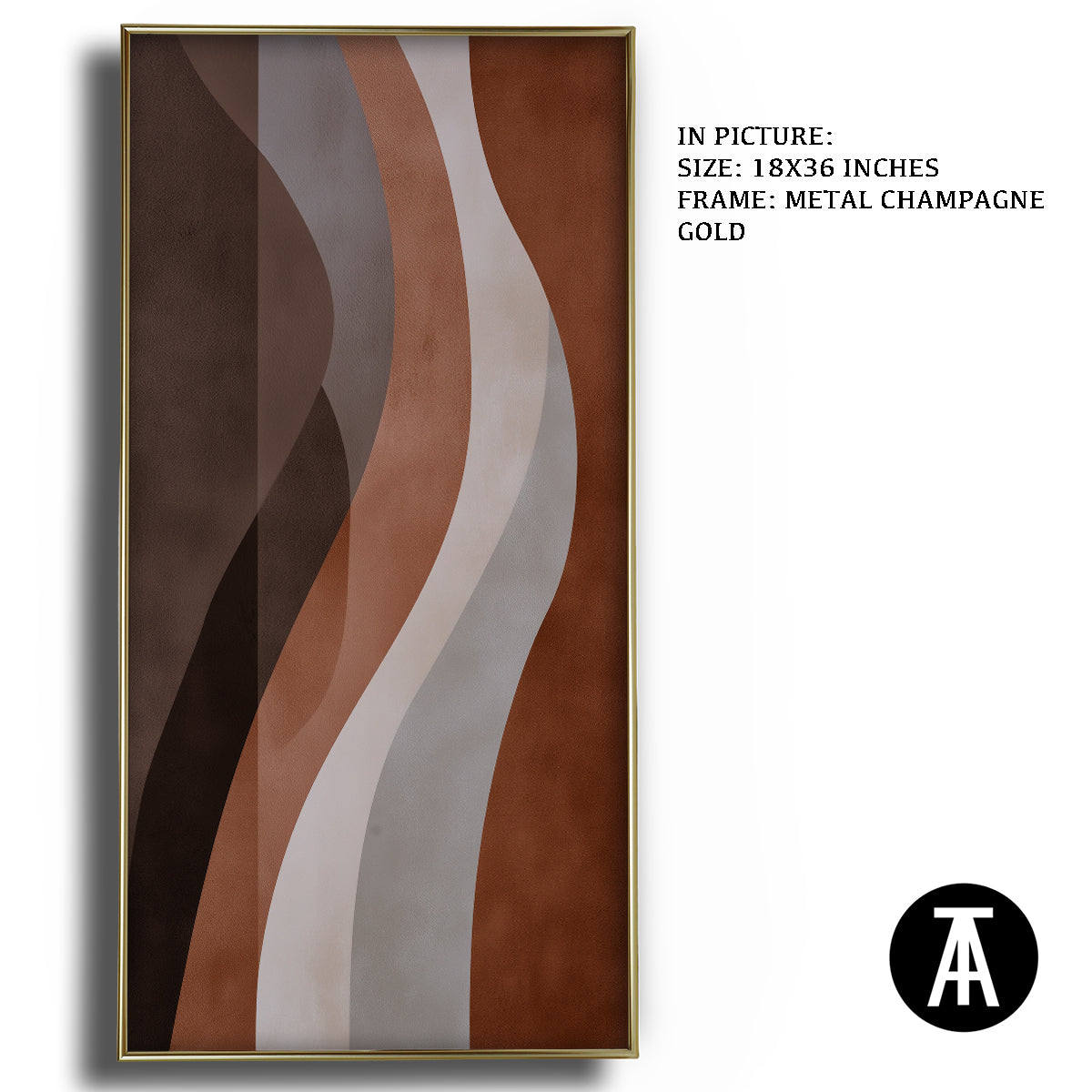 Artwork in Light Brown Frame