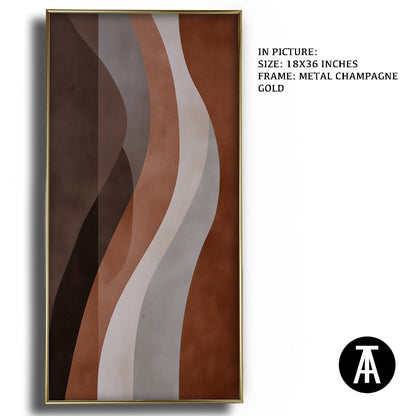 Artwork in Light Brown Frame