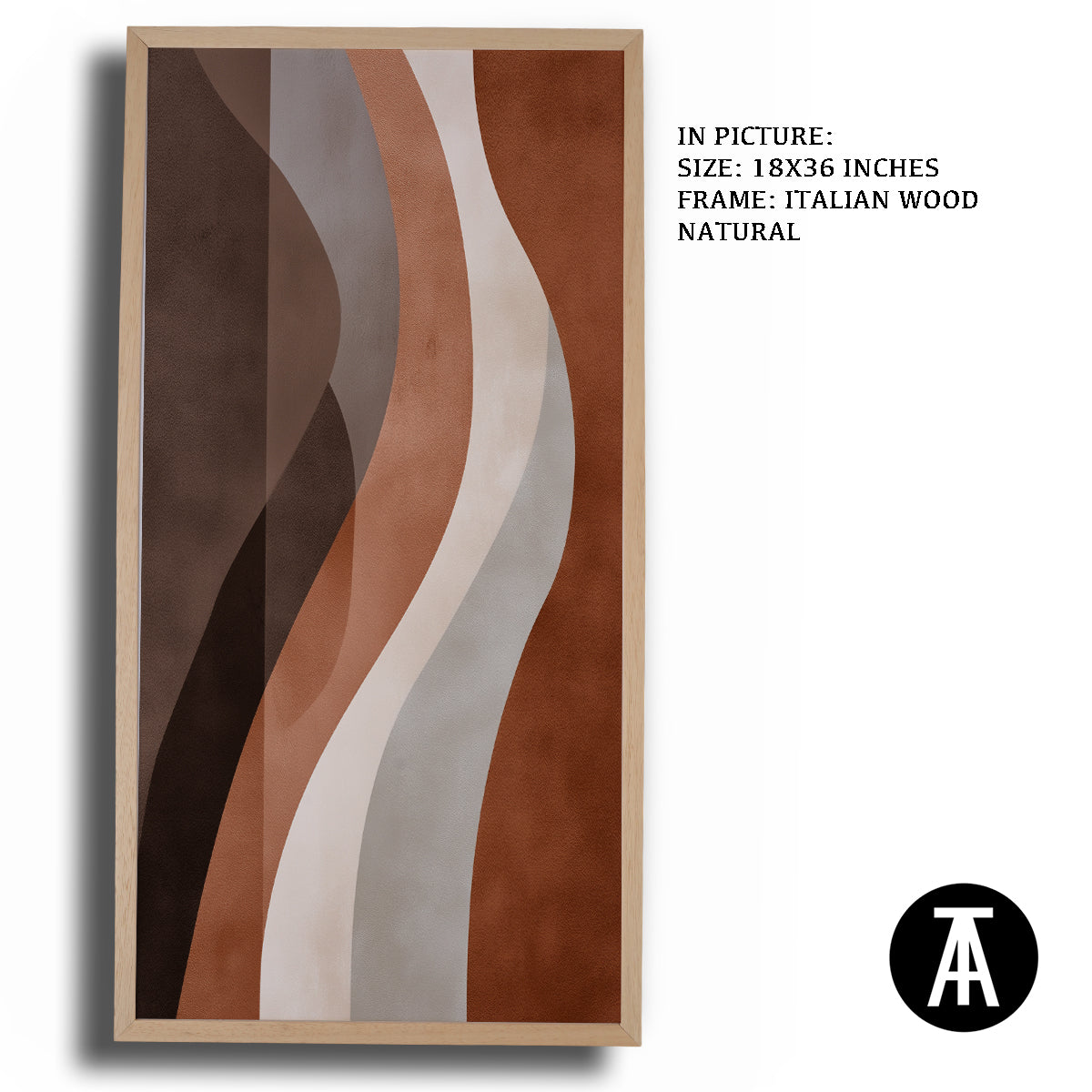 Artwork in Dark Wood Frame