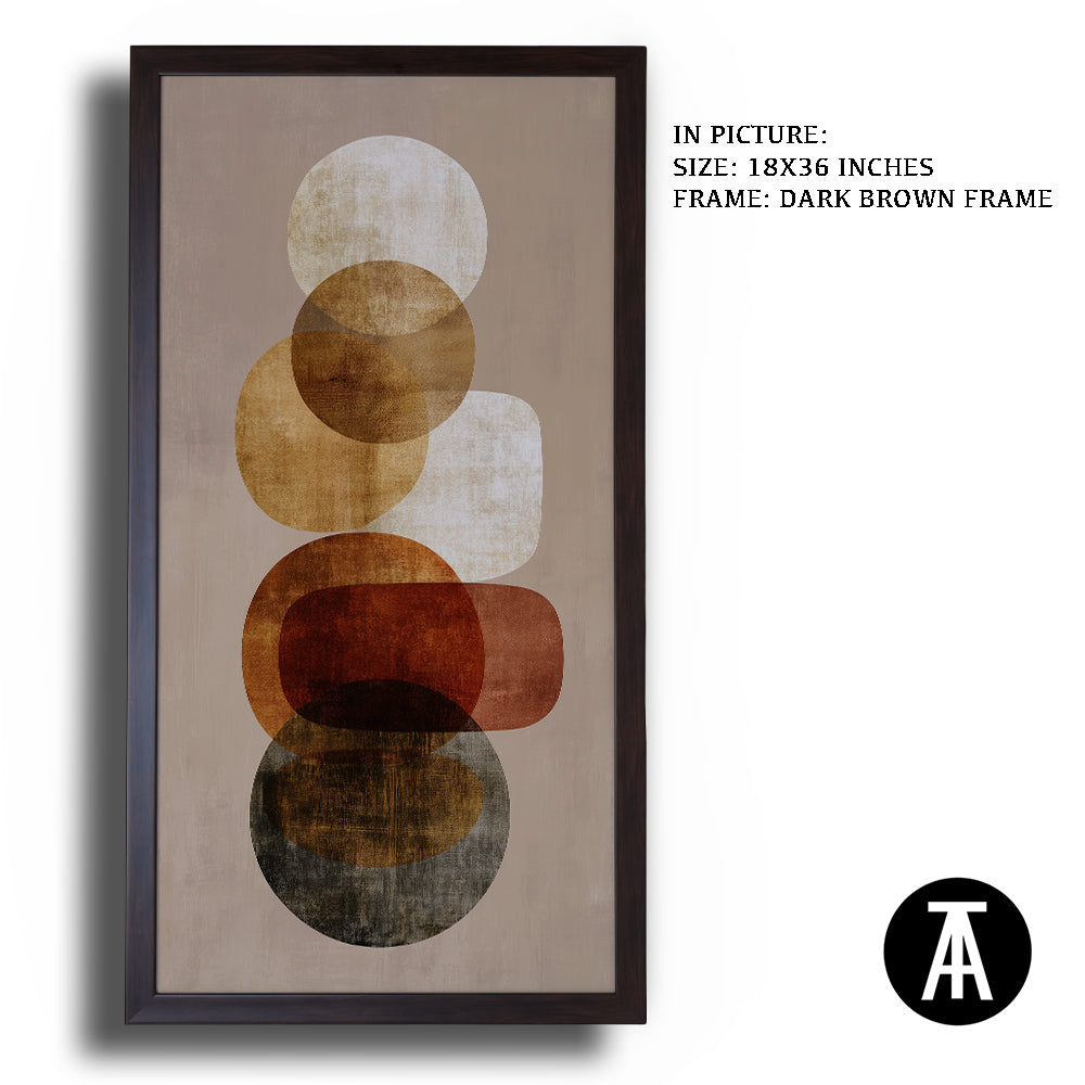 Artwork in Dark Brown Frame