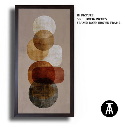 Artwork in Dark Brown Frame