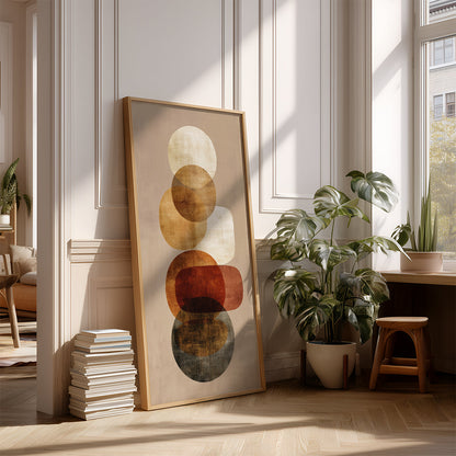 Panoramic Indian Painting in a Lifestyle Setting