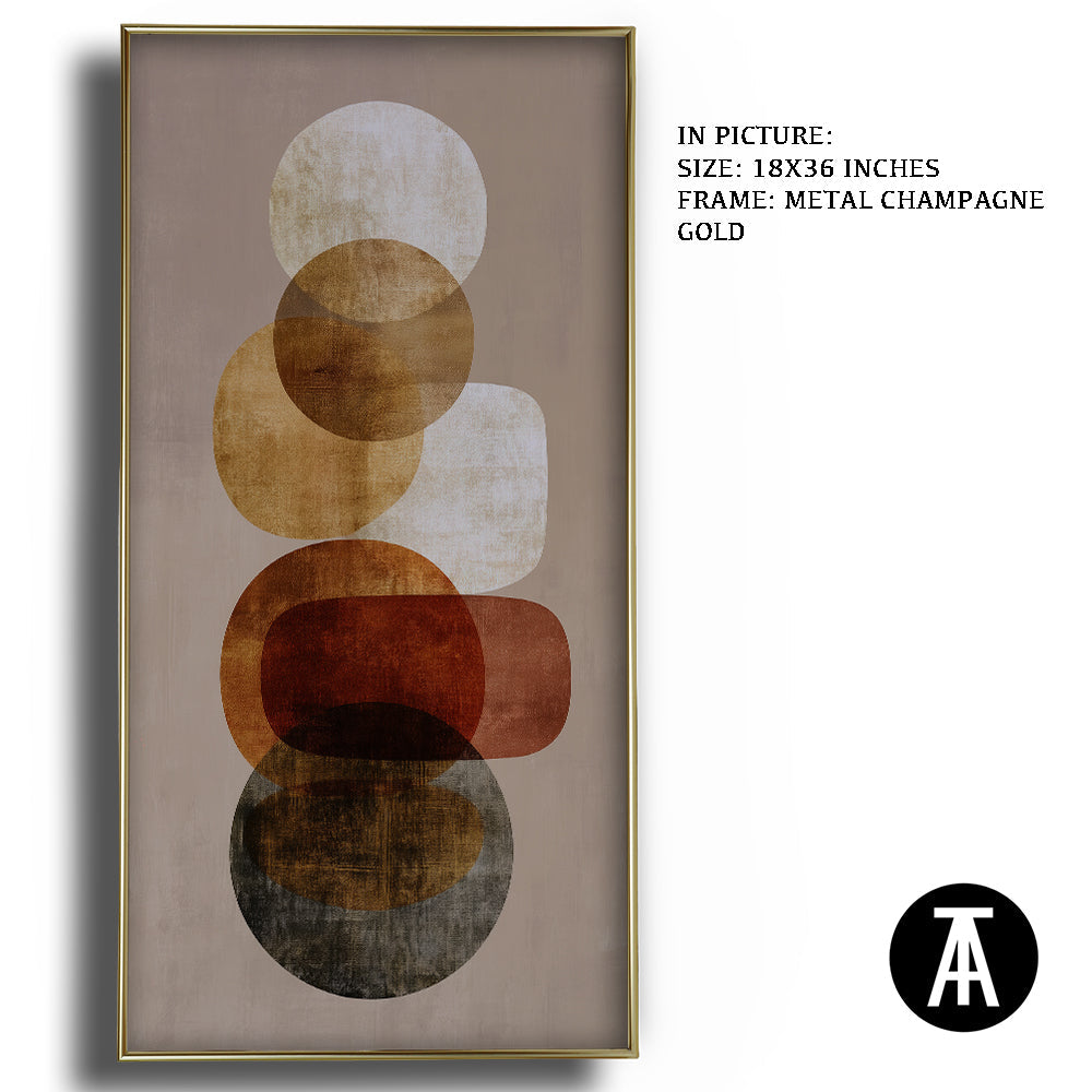 Artwork in Metal Champagne Gold Frame