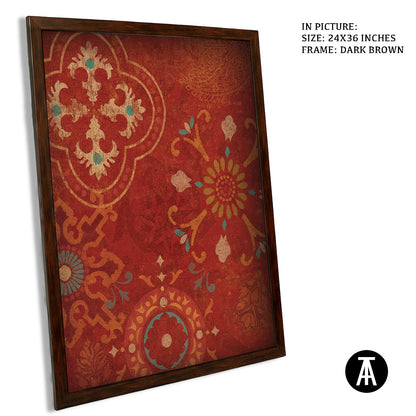 Artwork in Dark Brown Frame