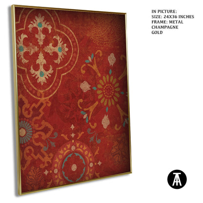 Artwork in Metal Champagne Gold Frame