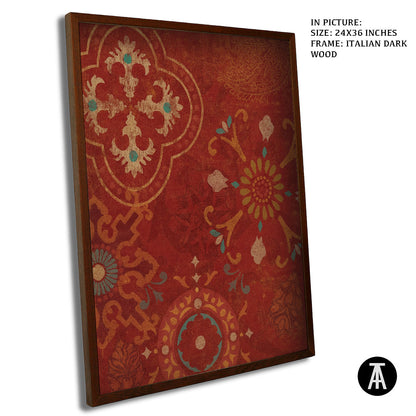 Artwork in Dark Wood Frame