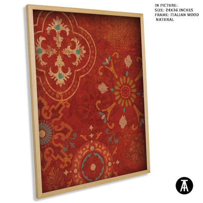 Artwork in Natural Wood Frame