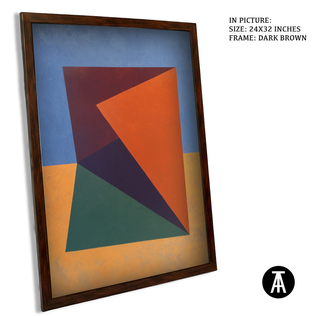 Artwork in Dark Brown Frame