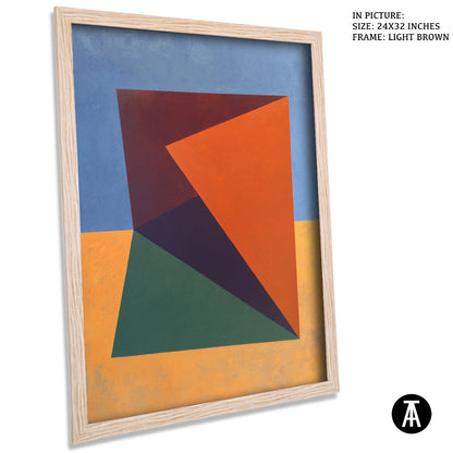 Artwork in Light Brown Frame