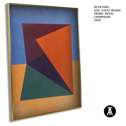 Artwork in Metal Champagne Gold Frame