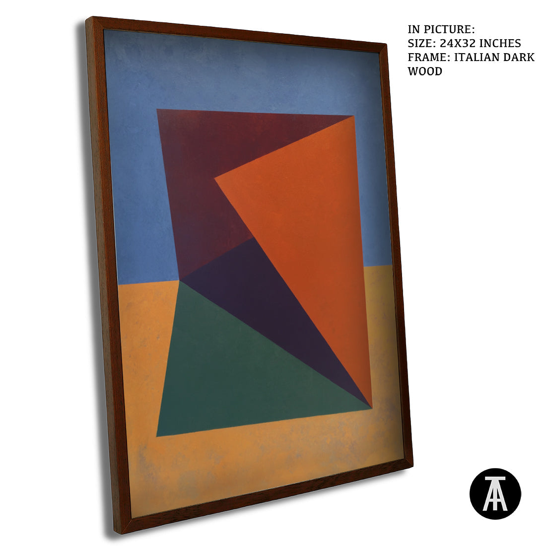 Artwork in Dark Wood Frame