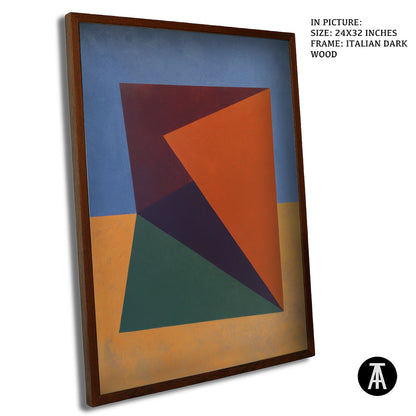 Artwork in Dark Wood Frame