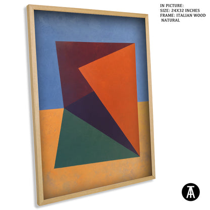 Artwork in Natural Wood Frame