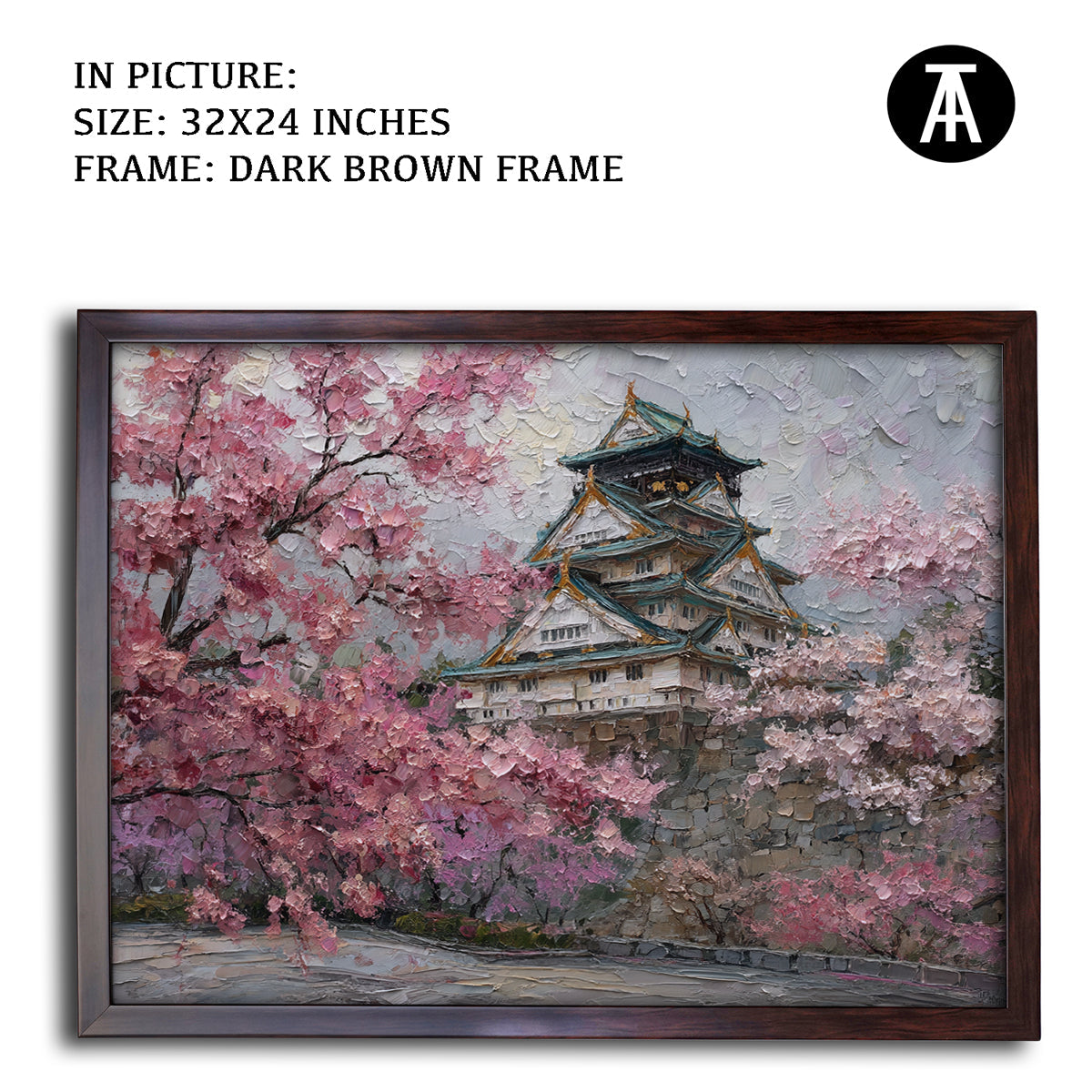 Artwork in Metal Champagne Gold Frame