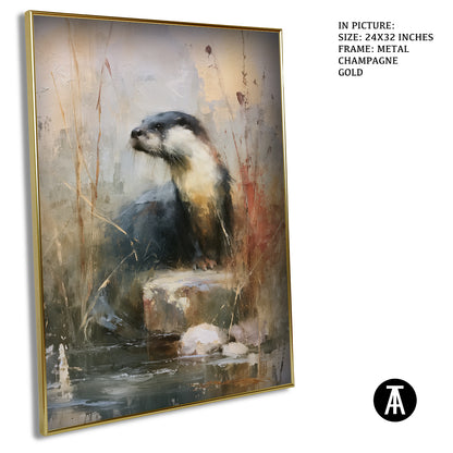 Artwork in Metal Champagne Gold Frame