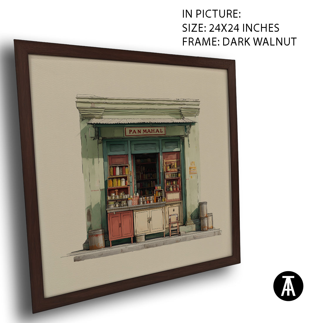 Artwork in Dark Walnut Frame