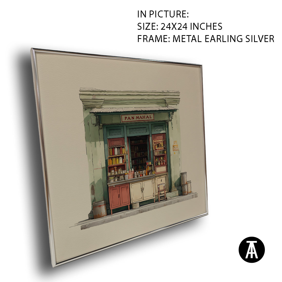 Artwork in Metal Earling Silver Frame