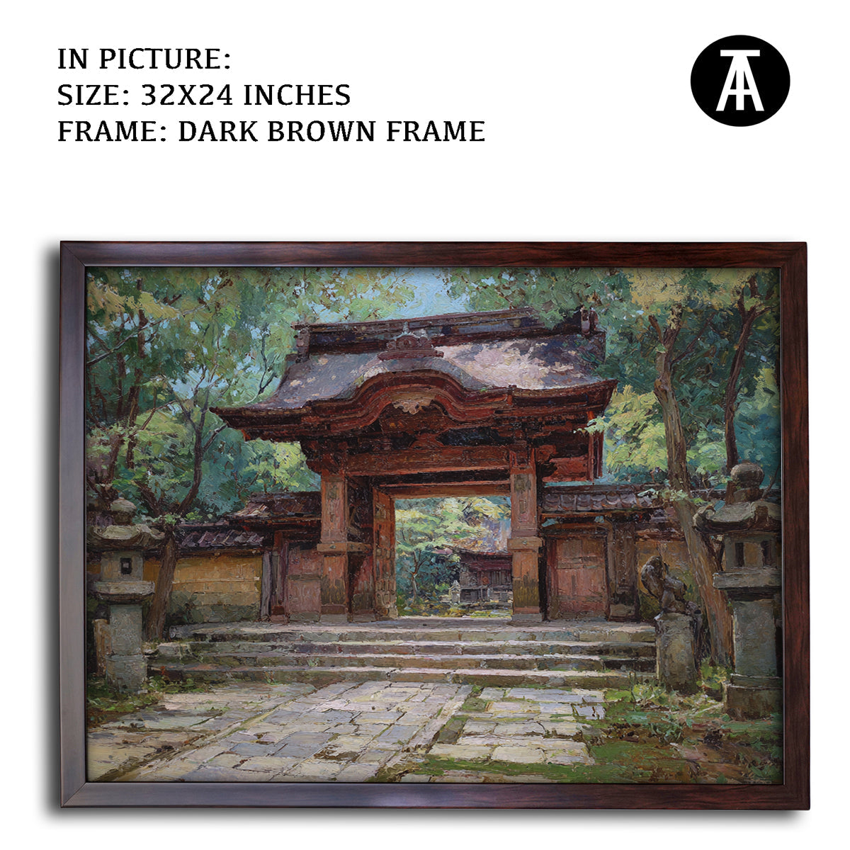 Artwork in Metal Champagne Gold Frame