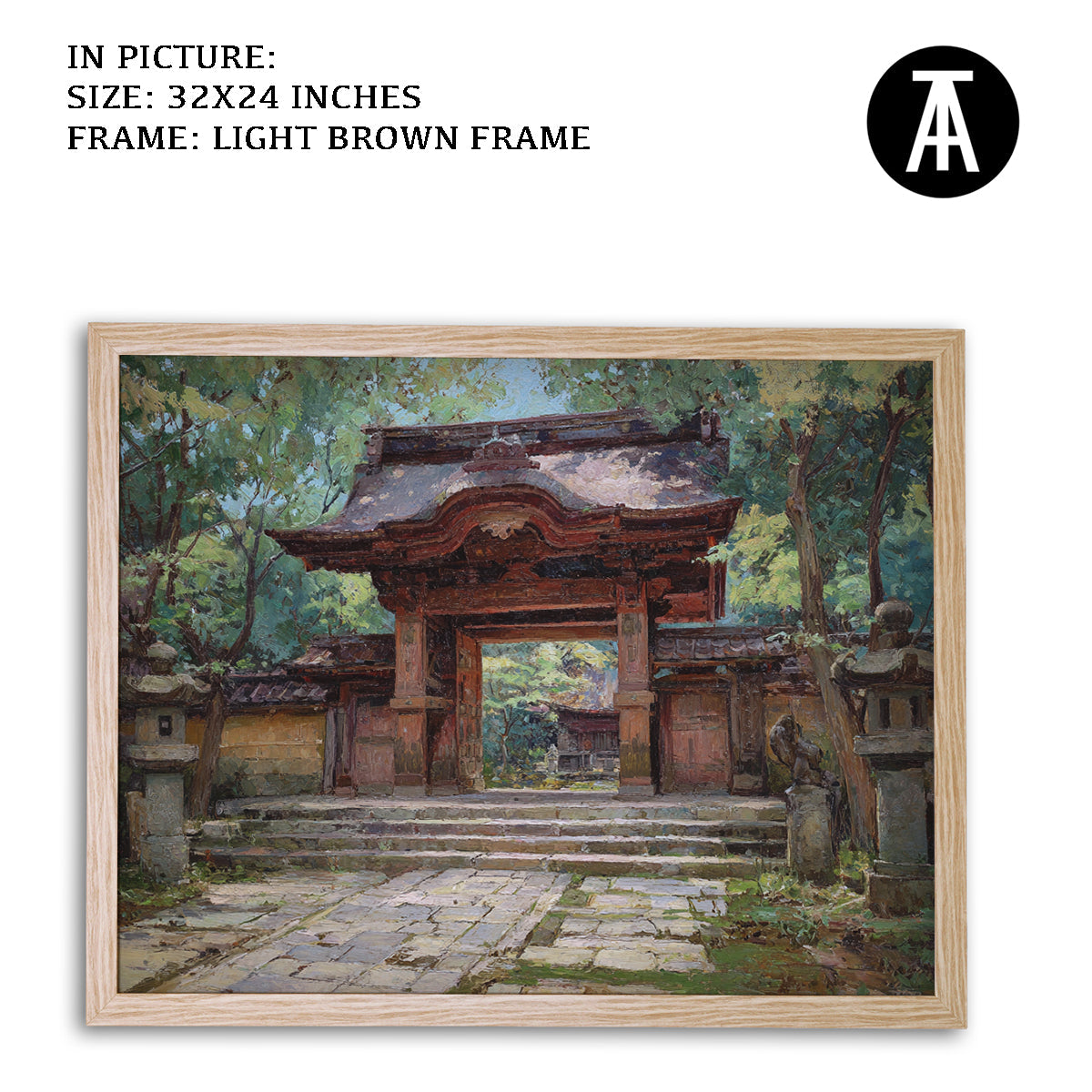 Artwork in Dark Brown Frame