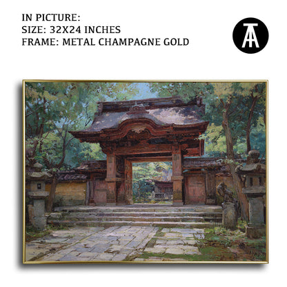 Artwork in Light Brown Frame