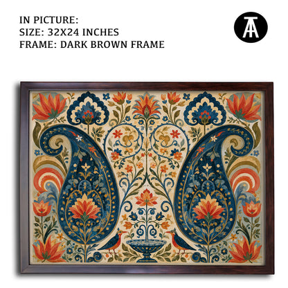Artwork in Dark Brown Frame